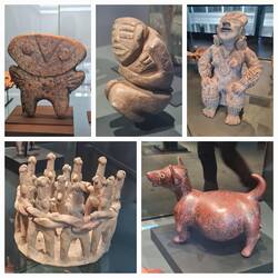Ausstellungsstücke im Museo Precolombin / Zeit: 500 vor Chr. bis 500 nach Chr.