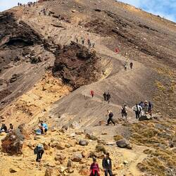 Crazy downhill scree field. It was like downhill skiing!