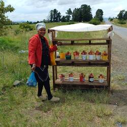 wir haben Pfirsiche gekauft