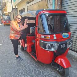 We toured Santiago by tuktuk