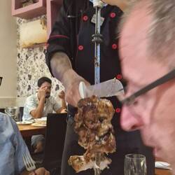 Abschiedsessen mit Fleisch