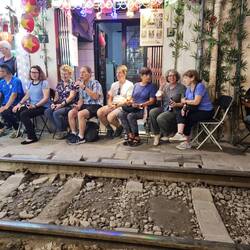 Our group awaiting the train