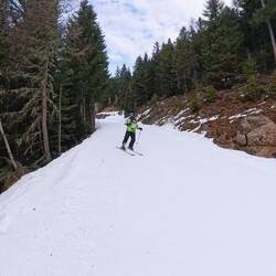 Der "alte Mann" fährt sehr bedächtig. Was man nicht sieht: es ist steil! 😆