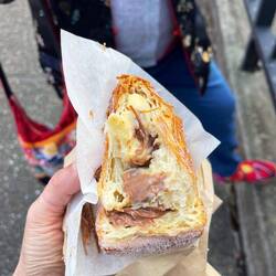 Chocolate blood orange cruffin