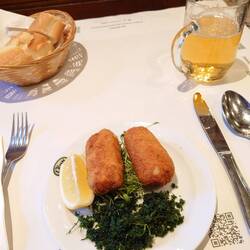 Brown shrimp croquettes