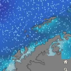 The waves are calming down too!