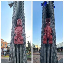 Maoriskulptuten in der City