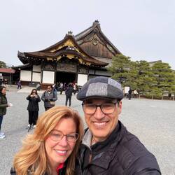In front of the Ninomaru-goten Palace - beautiful inside.