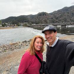 Togetsukyō Bridge, which has been here for like 1000 years.... 🤯... but rebuilt with Steel, whew!