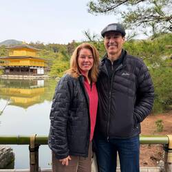 Kinkaku-ji - the golden palace. Yes, that's real gold and this one is closer to 800 years old!