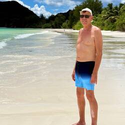 Kritvit sand och turkos vatten, precis vad man drömmer om