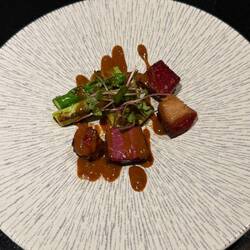 Second course, Wagyu Bacon.... OH MY! 🤯