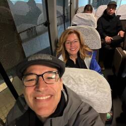 Up early and got the free shuttle, winning already!