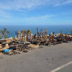 Souvenierverkäufer an der Straße