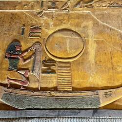 Mondbarke mit der Göttin Maat