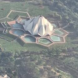 Templo del loto desde el cielo.