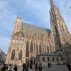 St. Stephans - built in 13th century on site of a Roman pagan worship site. Mozart married here.