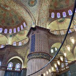 Some of the tiles, pillars & paintings in the Blue Mosque