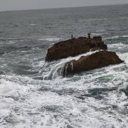 Kreuze auf den Felsen. Beim ersten Bildversuch passierte das...