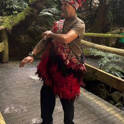 Our Maori guide at Mitai Maori Village