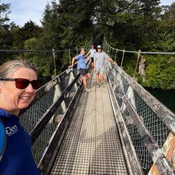 Tongariro hike to suspension bridge