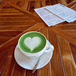 Matcha latte imene kaffi wou ou gd eh artsy-craftsy shop isch gsi