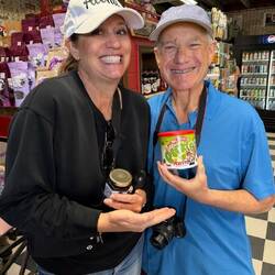 Michele is so excited that I'm even holding a jar with the word on it!