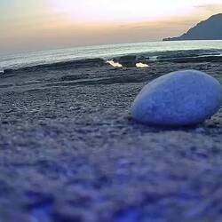 Plakias, Strand am Abend.