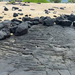 Die zu Stein ausgehärtete Lava