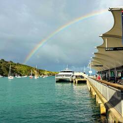 Full rainbow blesses my last day's ferry ride