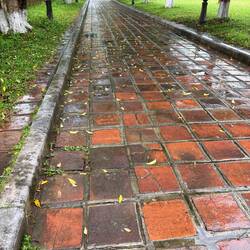 Bricks manufactured at factory of family at Bat Trang, the ceramic town