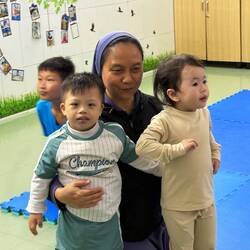 At the Catholic orphanage