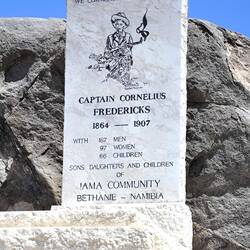 Denkmal für den Nama-Captain Cornelius Fredericks