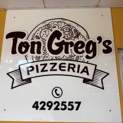 Här delade vi en pizza