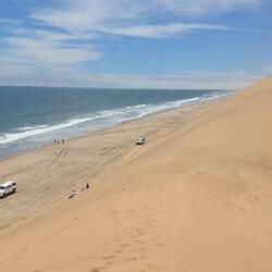 Auf die erste Düne geklettert