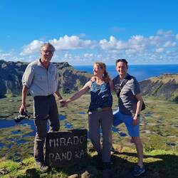 Orongo - Zeremoniendorf am Kraterrand des Ranu Kau
