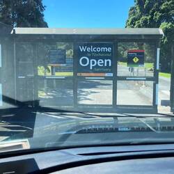 The predator-proof entrance to Tawharaniu
