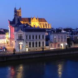 Noch einmal die Marne und die Kathedrale von Meaux.