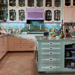 Janet's mosaic in her kitchen