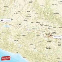 The flight to Puebla