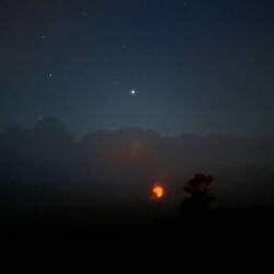 Das war alles, was wir gesehen haben vom Vulkan in der Nacht