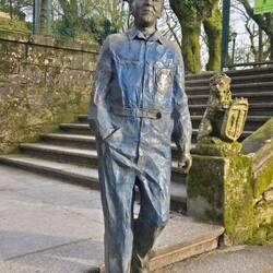 A statue of Lorca, a famous poet killed by Franco for being gay.
