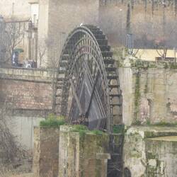 Water wheel on the river
