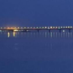 Pont de L'Île de Ré bei Nacht