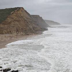 Blick zurück zum Praia Sao Juliao