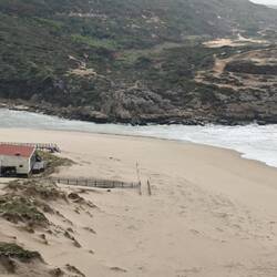 Blick zurück auf den Praia da Foz Lizandro