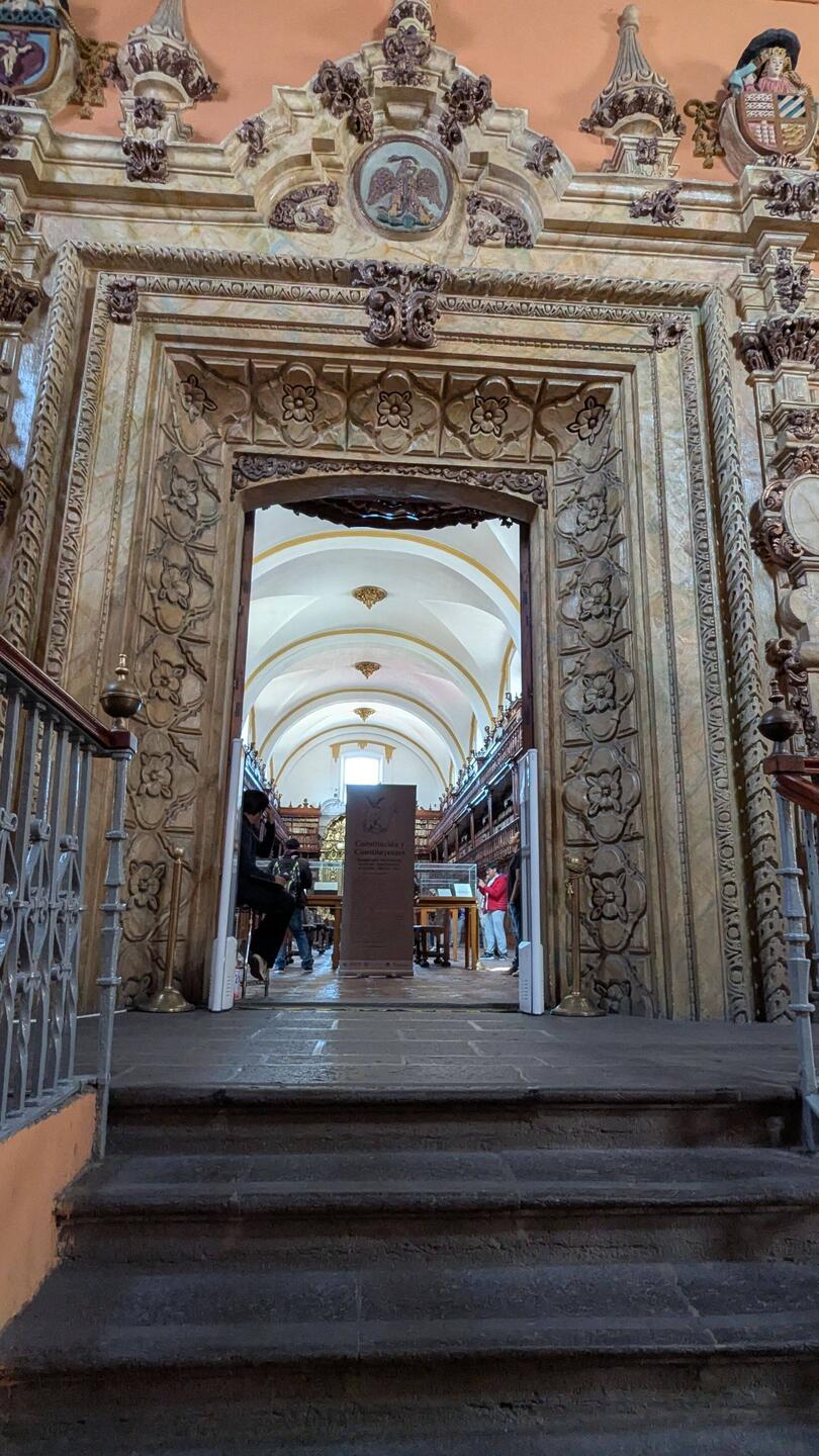 Carved entrance doorway