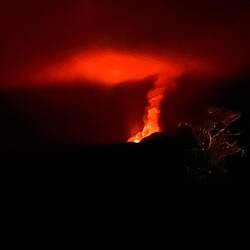 Und de Kilauea Vulkan bei Nacht..