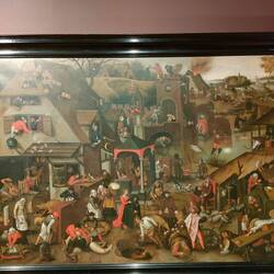 Bruegel a fait un tableau sur les proverbes flamands 😅
