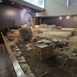 The excavated Roman temple.
